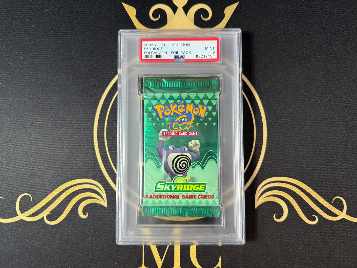 Skyridge Sealed Pack Poliwrath Art PSA 9 Mint 2003 WOTC Pokemon Skyridge