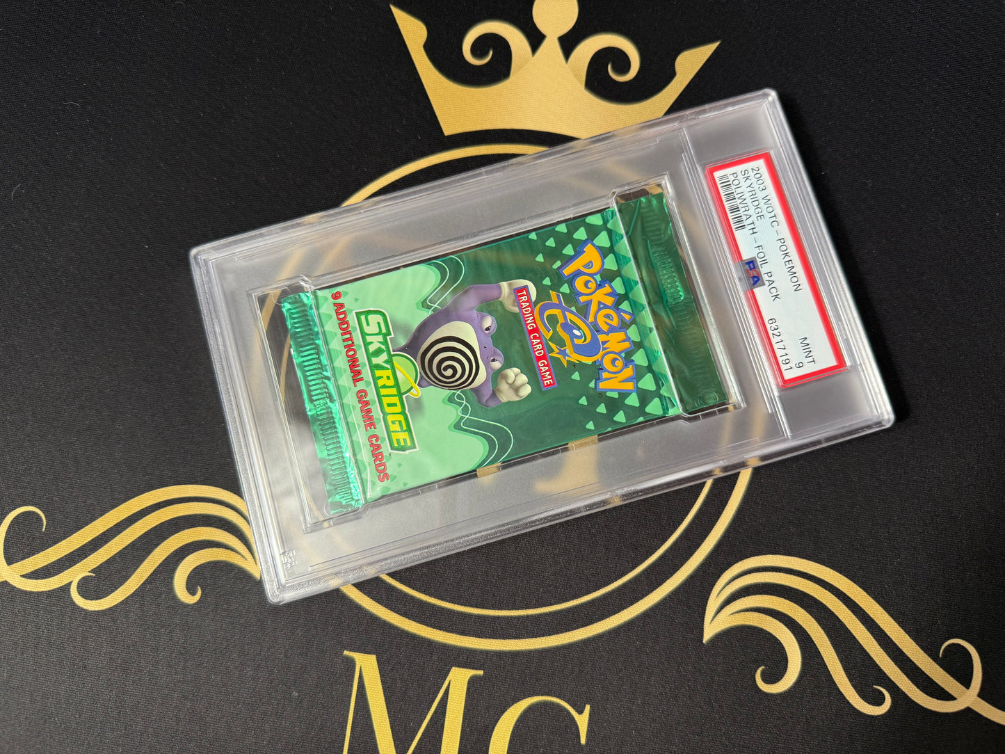 Skyridge Sealed Pack Poliwrath Art PSA 9 Mint 2003 WOTC Pokemon Skyridge