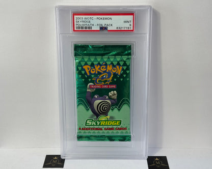 Skyridge Sealed Pack Poliwrath Art PSA 9 Mint 2003 WOTC Pokemon Skyridge