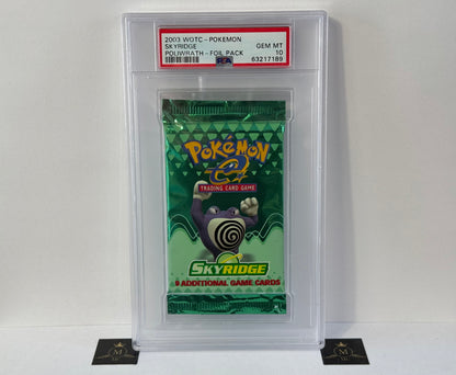 Skyridge Sealed Pack Poliwrath Art PSA 10 Gem Mint 2003 WOTC Pokemon Skyridge
