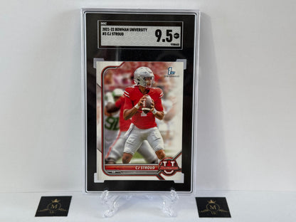 CJ Stroud 1st Bowman SGC 9.5 2021-22 Bowman University 3